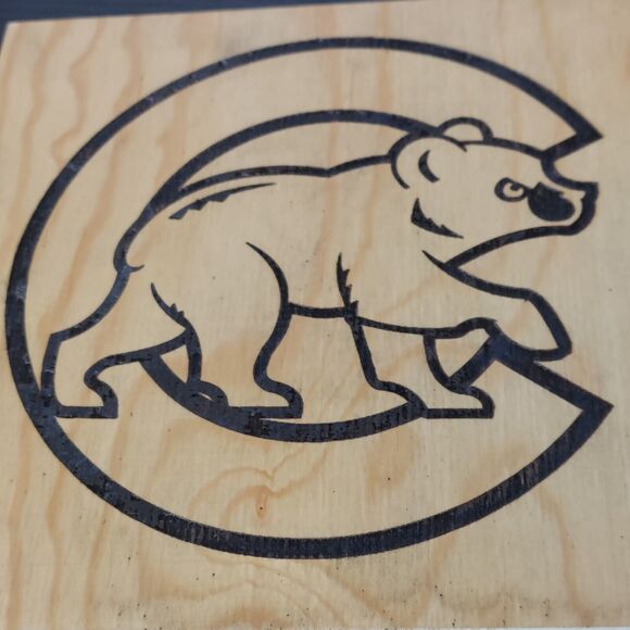 Chicago Cubs Wooden Sign MLB Cubbie Bar ManCave Sports Room 7.75" x 7.75" - Picture 4 of 7